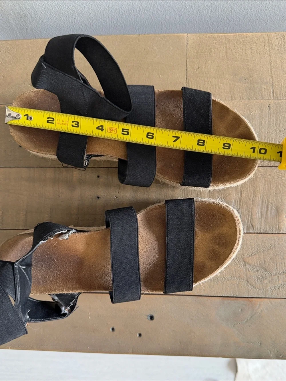 Black Espadrille Platform Sandals